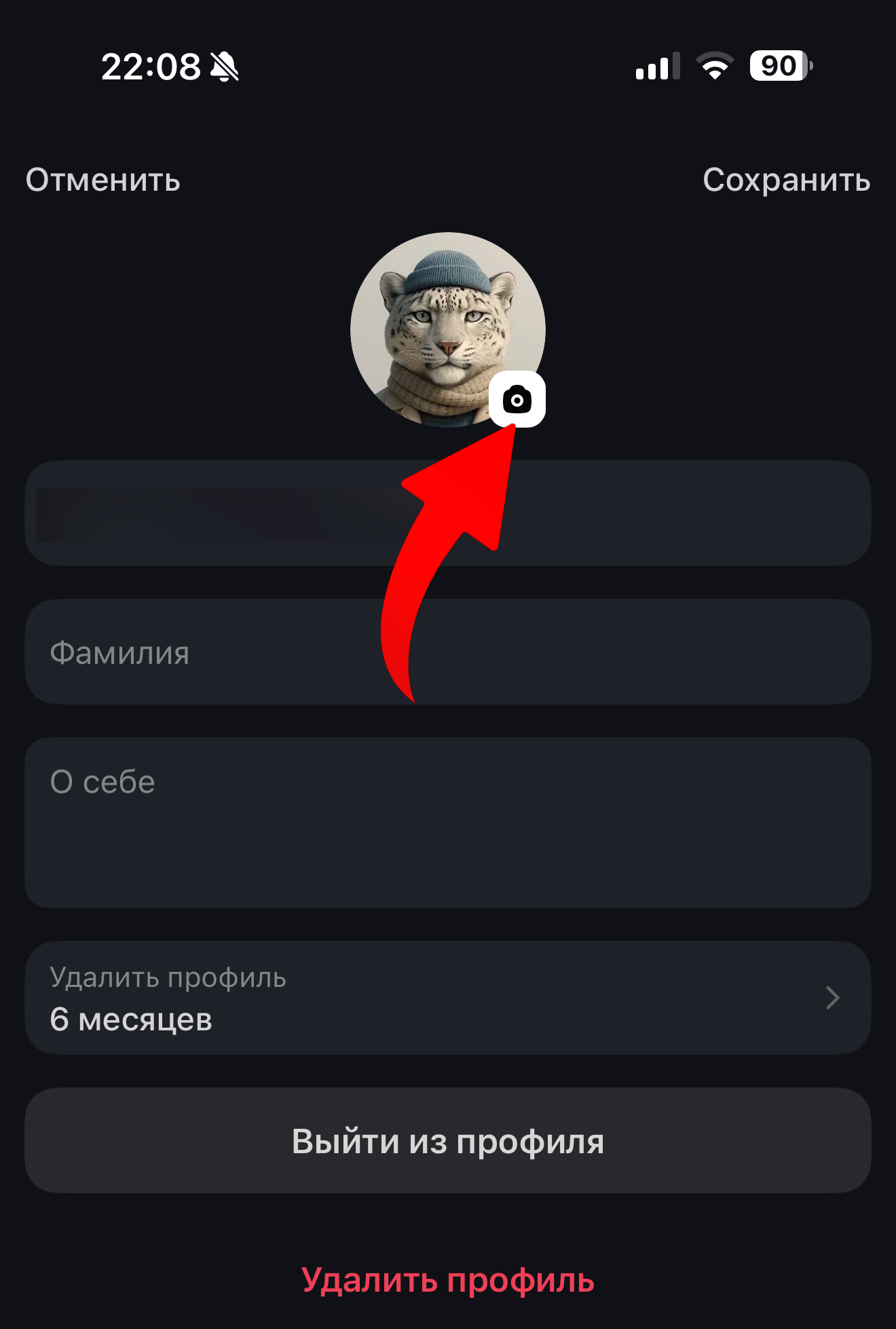Как сменить аватарку в мессенджере MAX