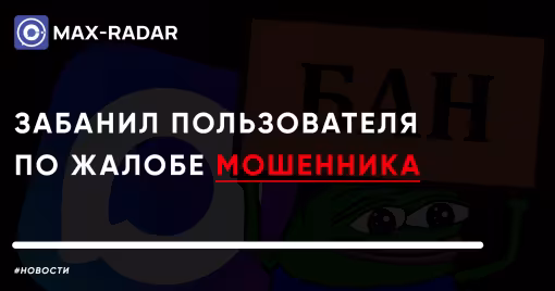 Мессенджер MAX забанил пользователя по жалобе мошенника