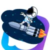 Стикер Космонавт в мессенджере MAX